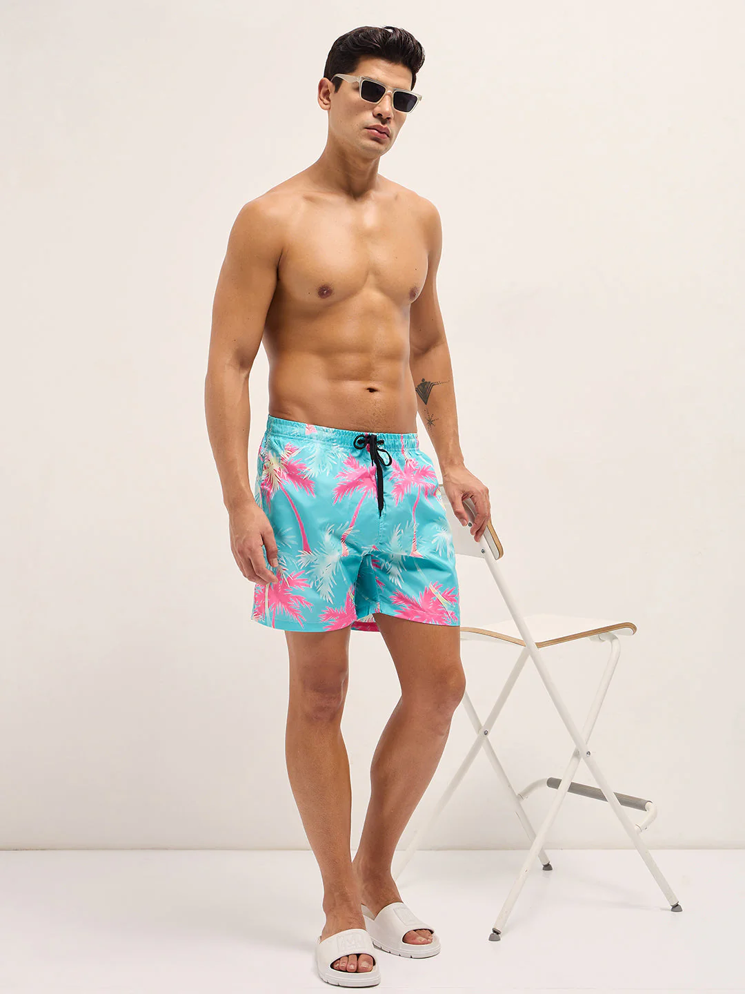Men Multi-Color Printed Swim Shorts - Image 4