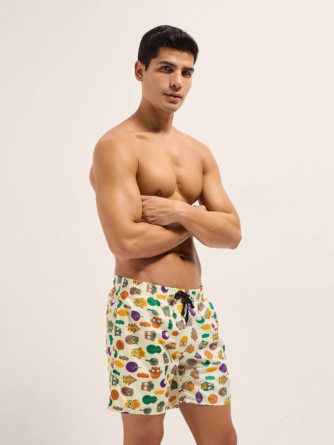 Men Multi-Color Printed Swim Shorts - Image 3