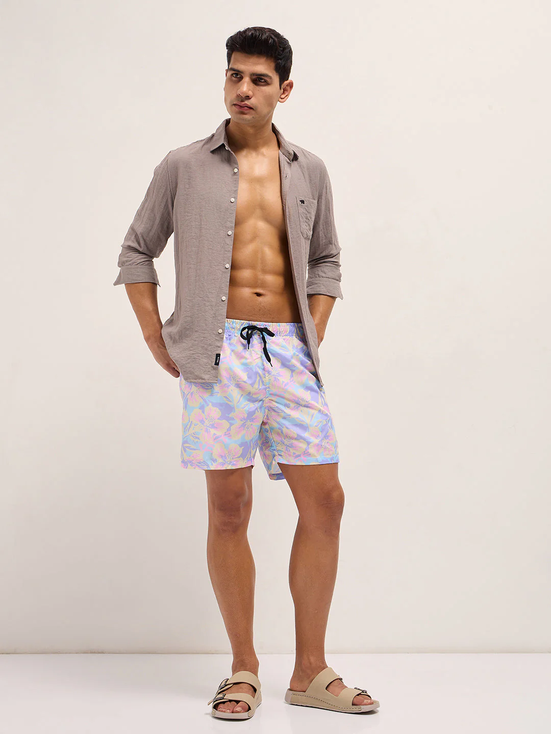 Men Multi-Color Printed Swim Shorts - Image 4