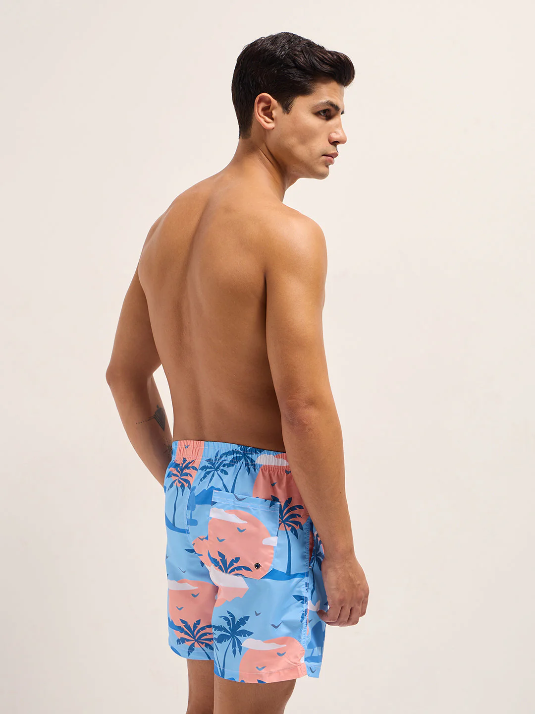 Men Multi-Color Printed Swim Shorts - Image 2