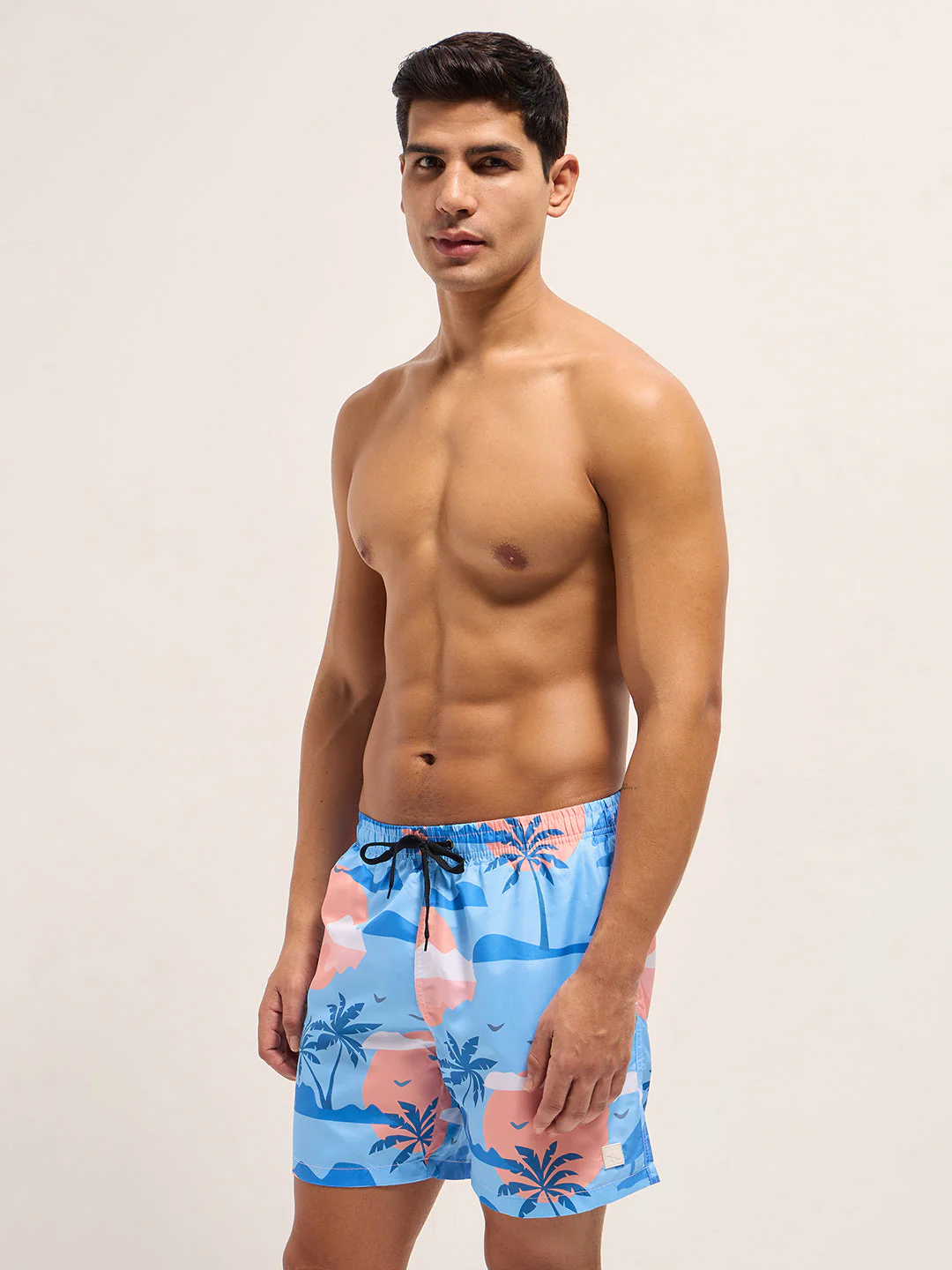 Men Multi-Color Printed Swim Shorts - Image 3