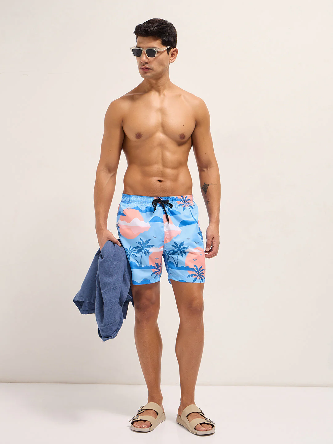Men Multi-Color Printed Swim Shorts - Image 4