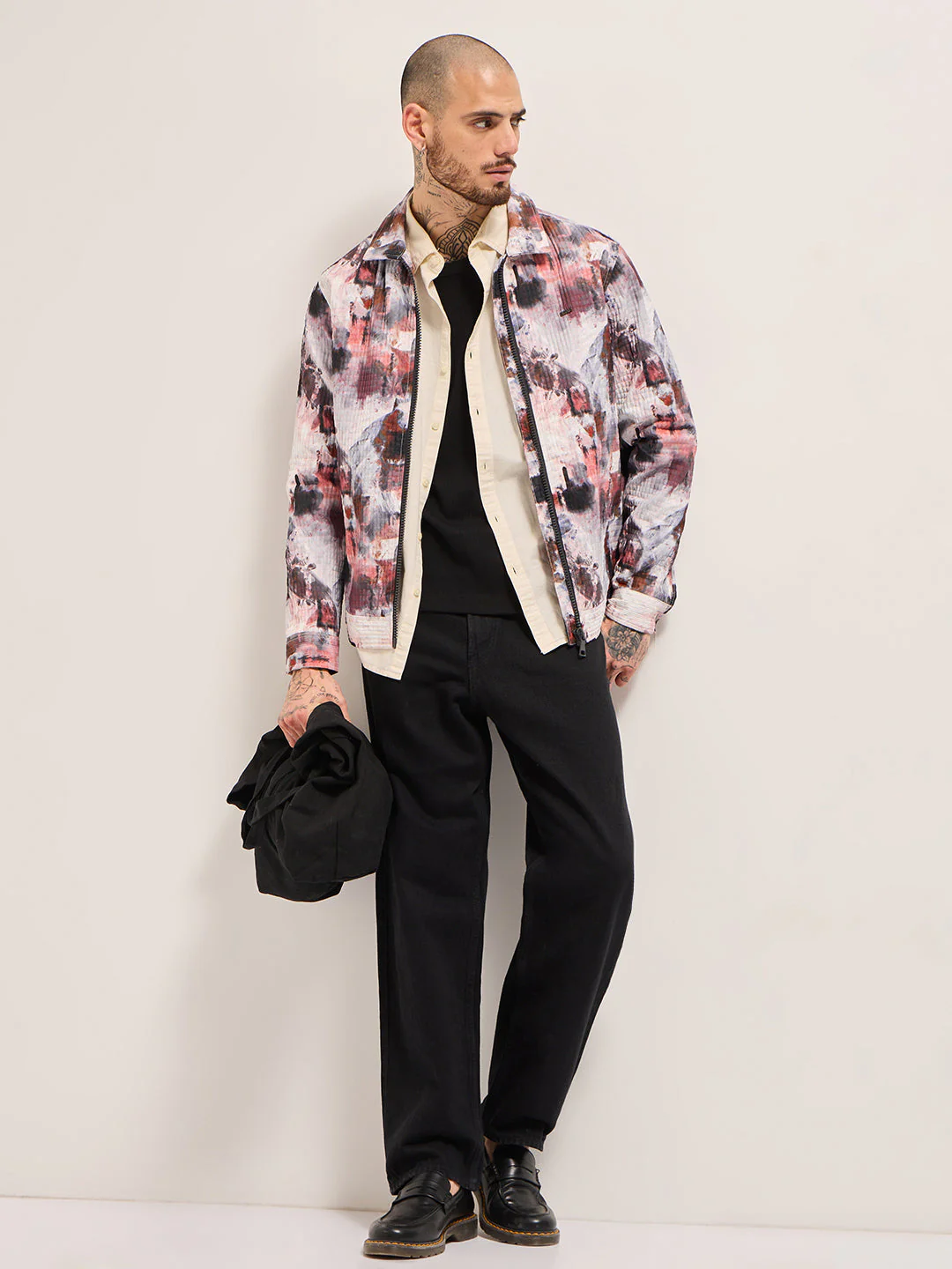 Men Multi-color Regular fit Abstract Print Jacket - Image 4