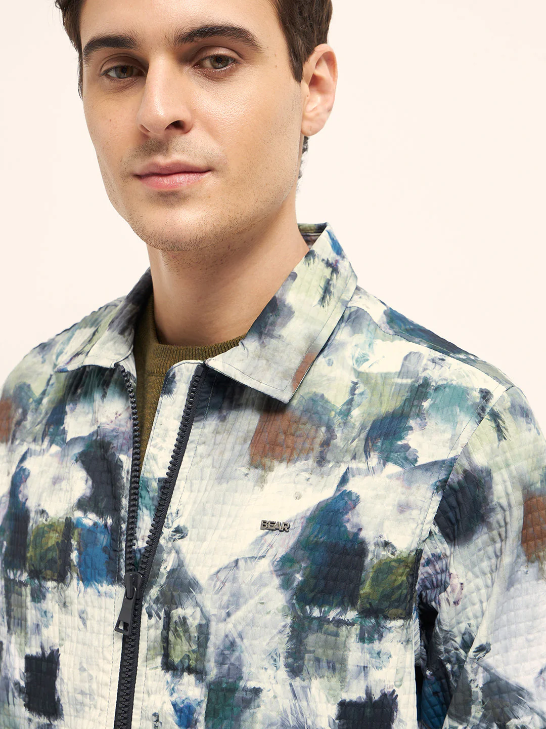 Men Multi-color Regular fit Abstract Print Jacket - Image 5