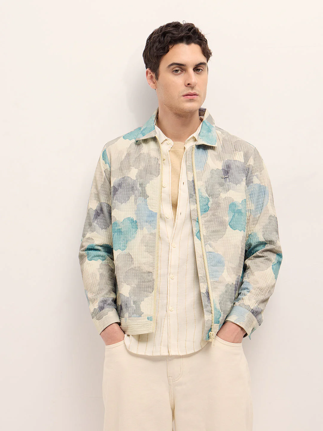 Men Multi-color regular fit bomber jacket