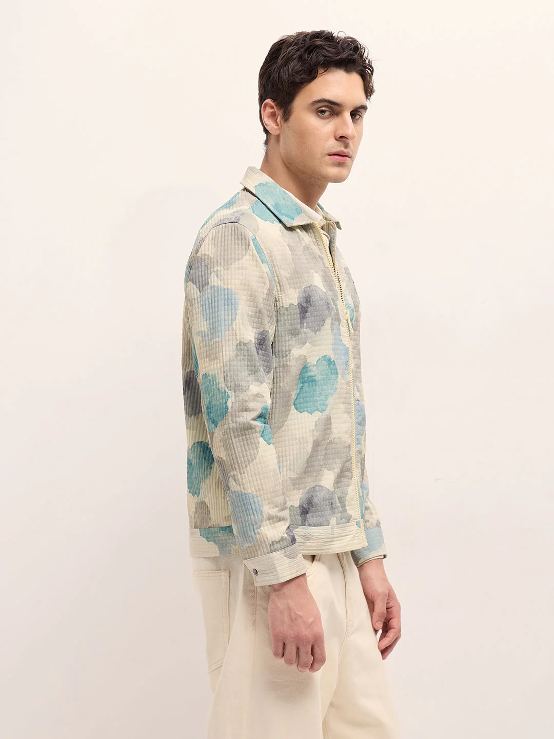 Men Multi-color regular fit bomber jacket - Image 3