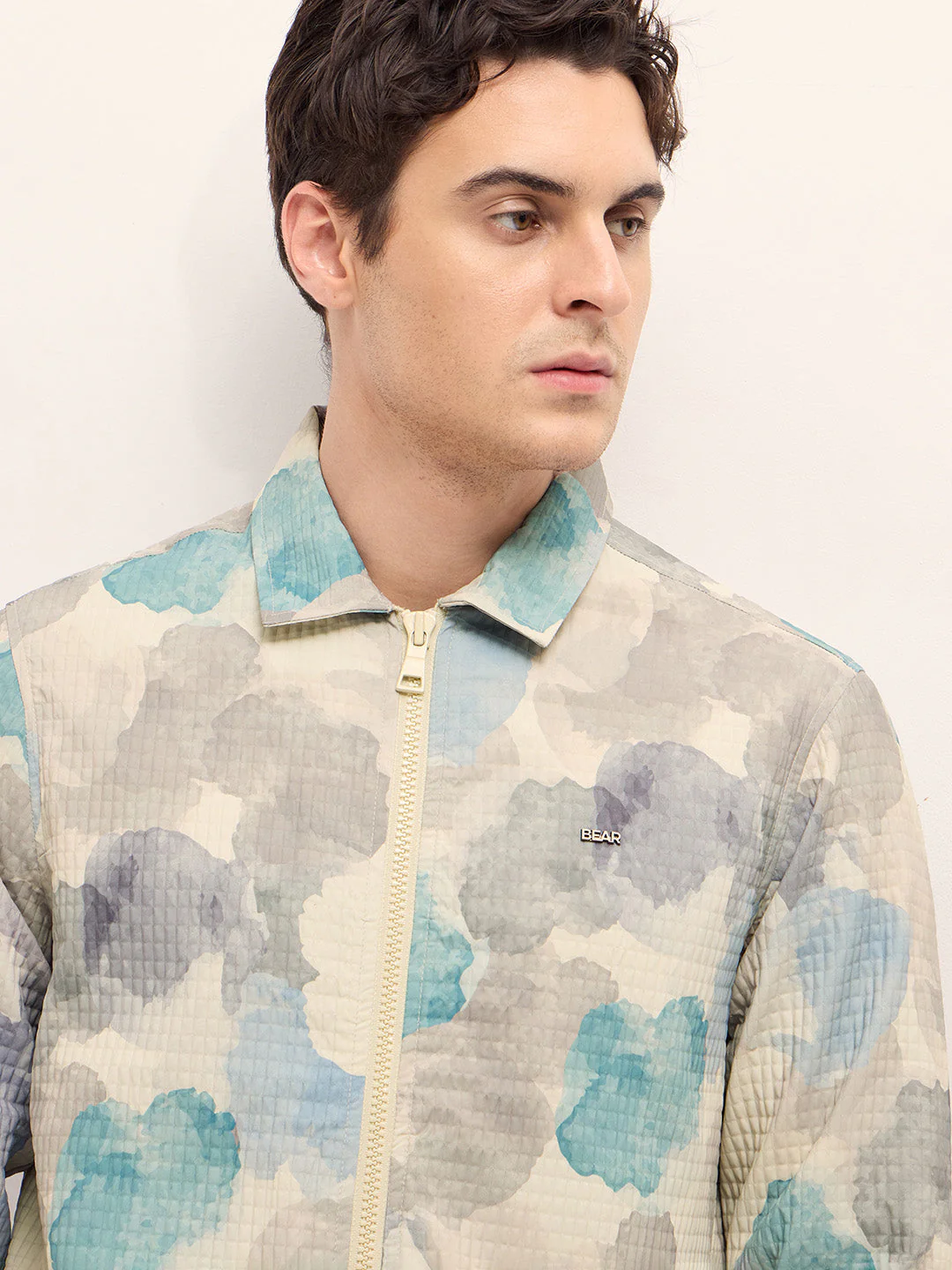 Men Multi-color regular fit bomber jacket - Image 5