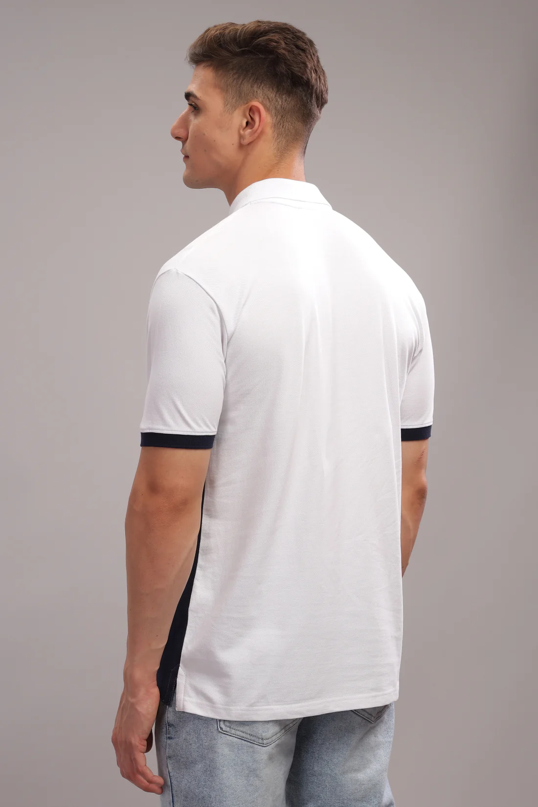 Men Multi Color Regular Fit Polo T-Shirt - Image 4