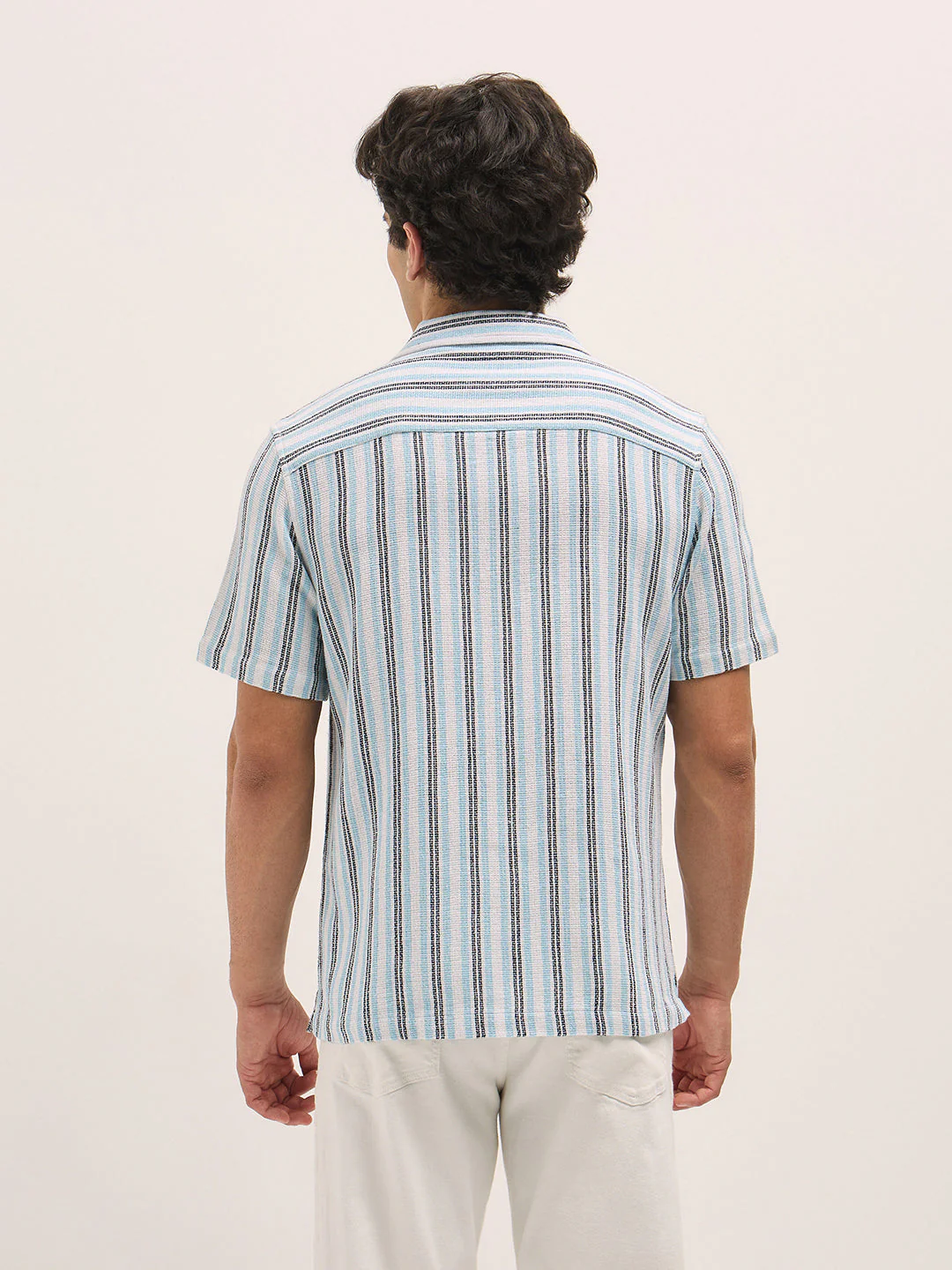 Men Multi-Color Stripe Regular Fit Casual Shirt - Image 2