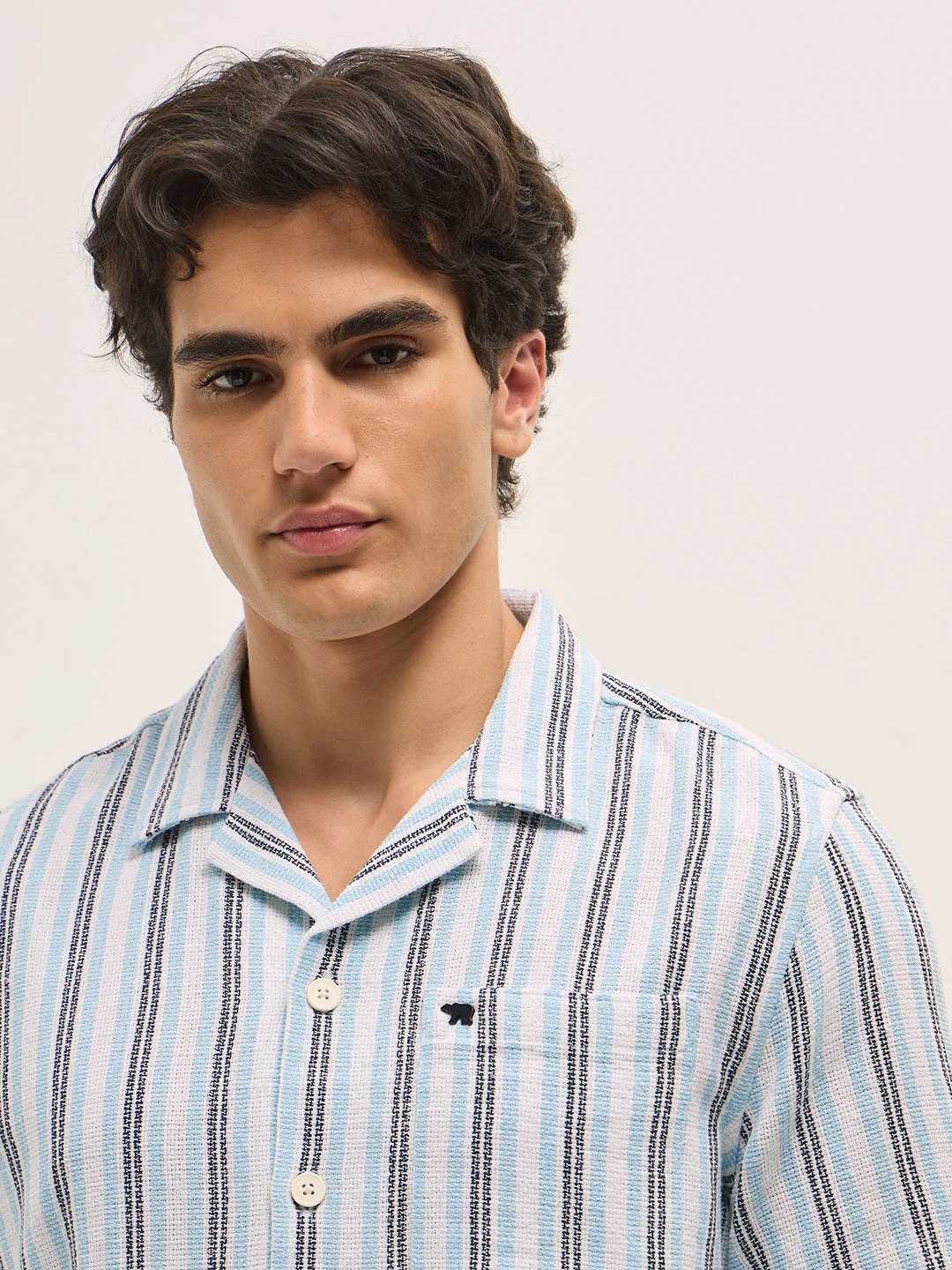 Men Multi-Color Stripe Regular Fit Casual Shirt - Image 5