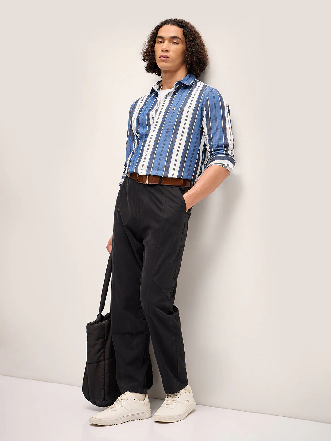 Men Multi-Color Stripe Slim Fit Casual Shirt - Image 4