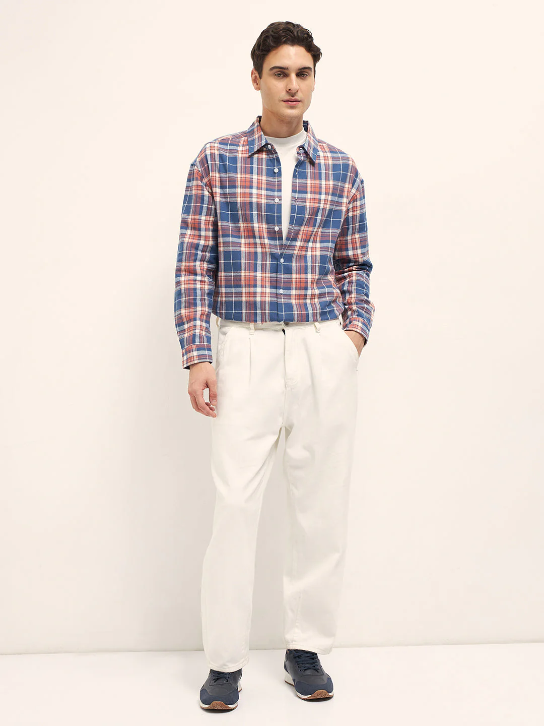 Men Checked Relaxed Fit Overshirt - Image 4