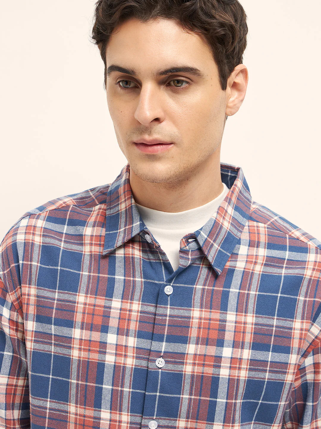 Men Checked Relaxed Fit Overshirt - Image 5