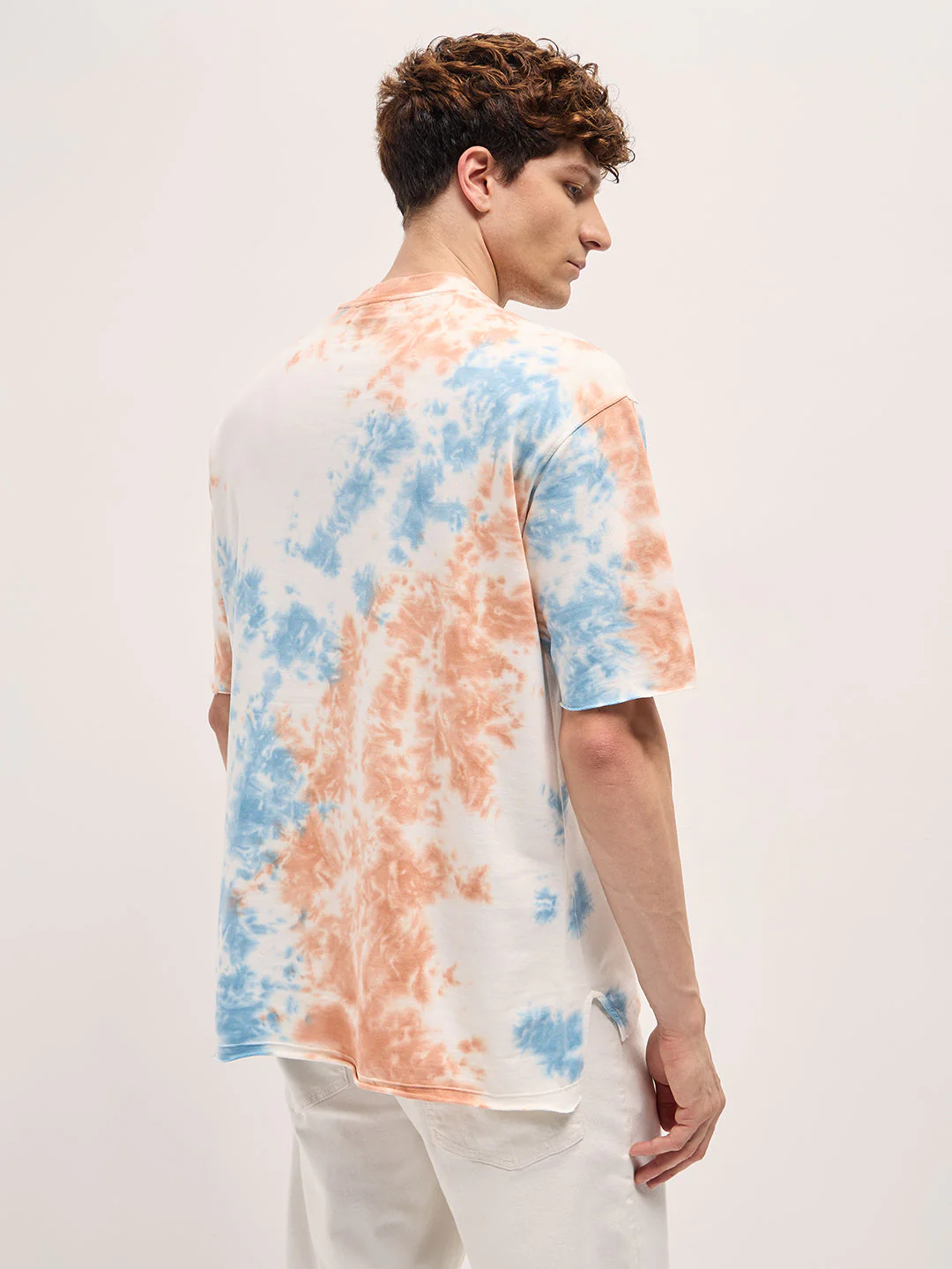 Men MultiColor Tie-Dye Oversized T-shirt - Image 2