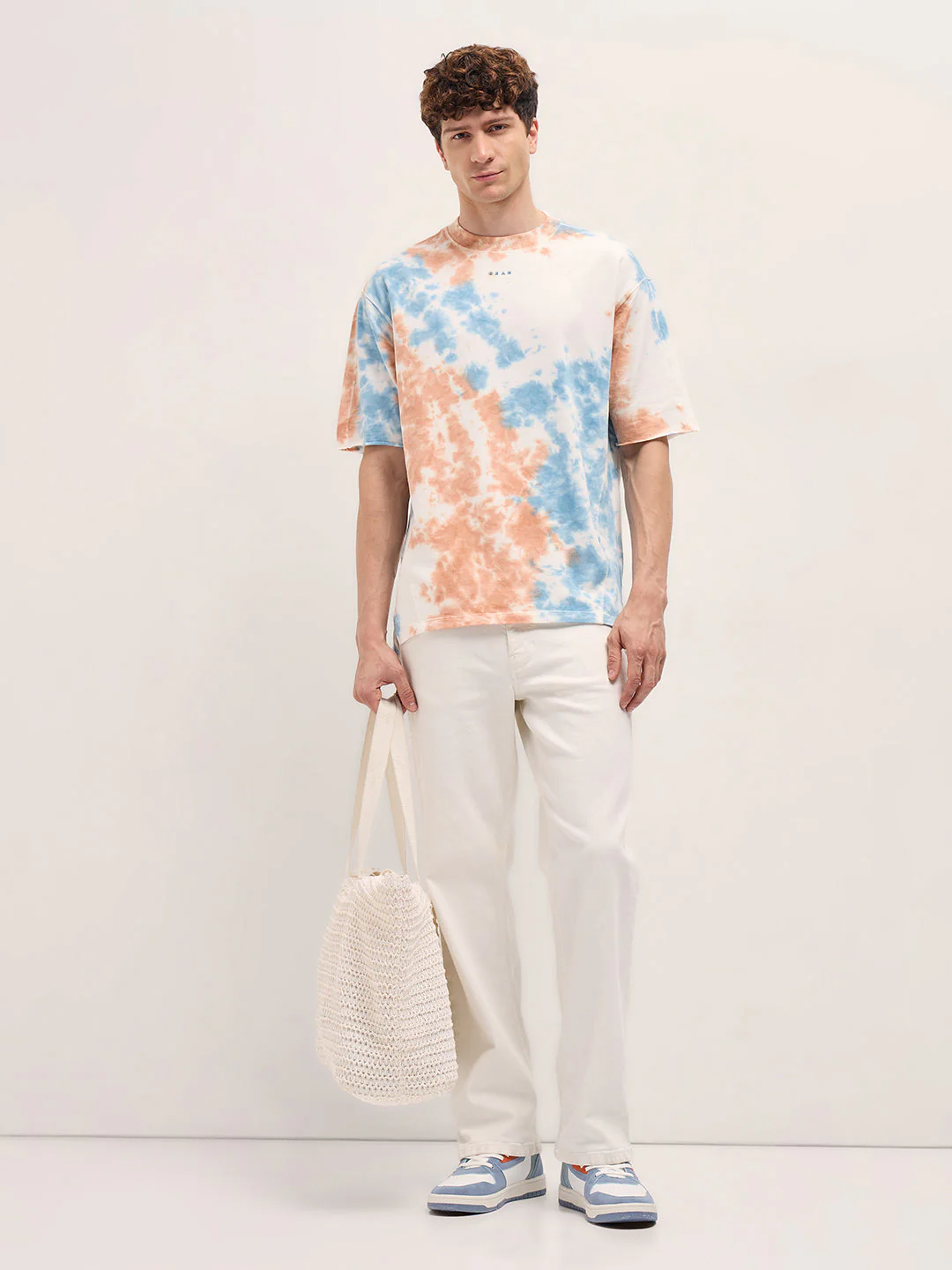 Men MultiColor Tie-Dye Oversized T-shirt - Image 4