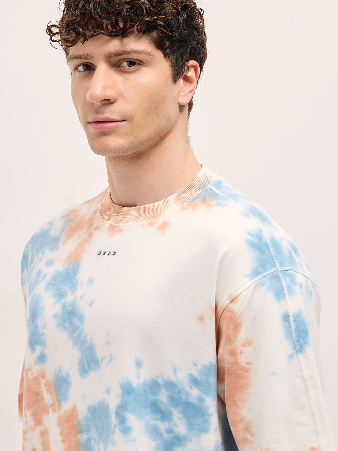 Men MultiColor Tie-Dye Oversized T-shirt - Image 5