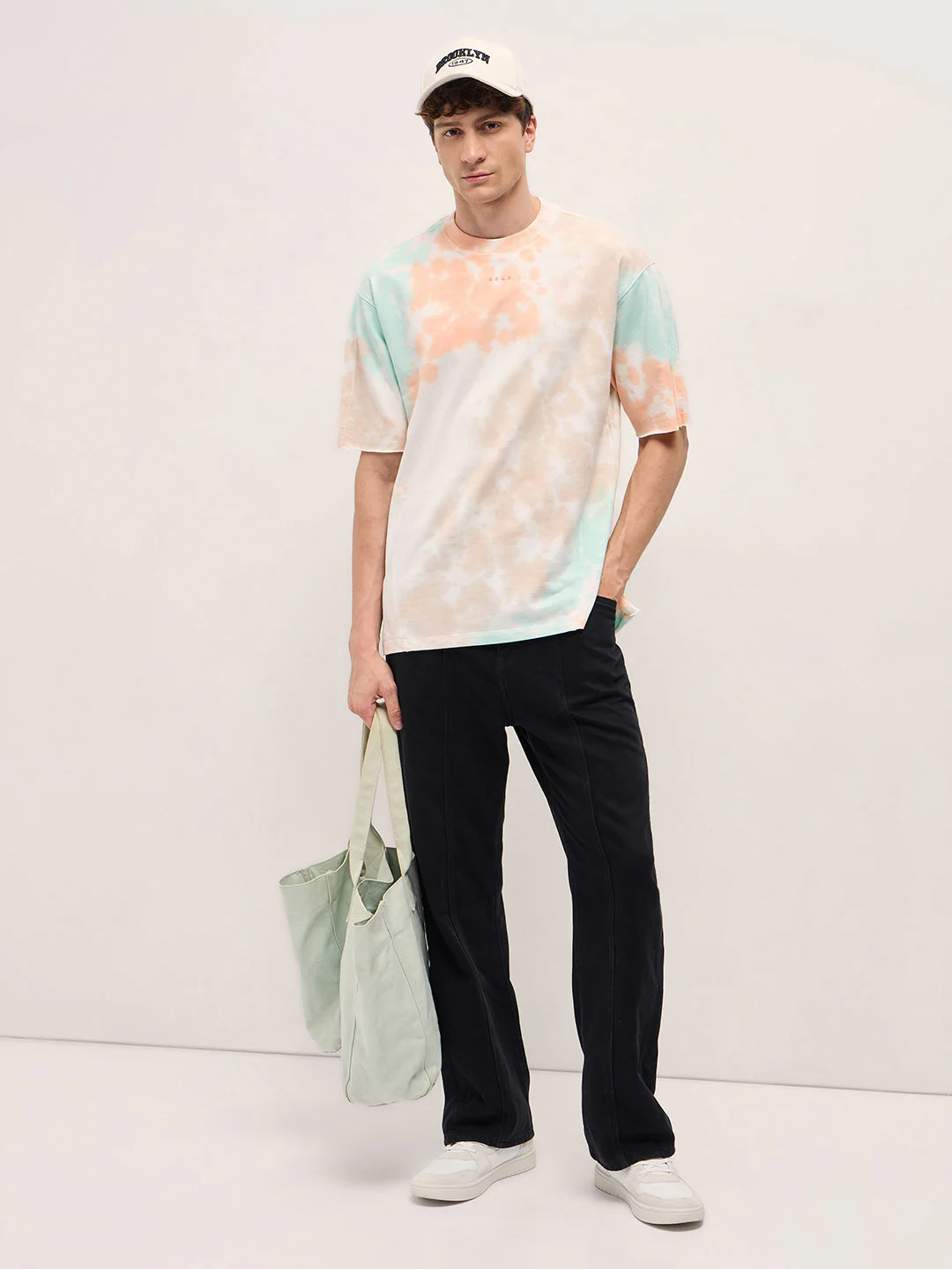 Men MultiColor Tie-Dye Oversized T-shirt - Image 4