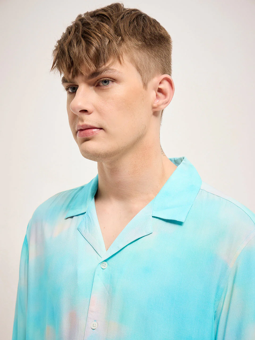 Men Multi-Color Tie-Dye Regular Fit Casual Shirt - Image 4