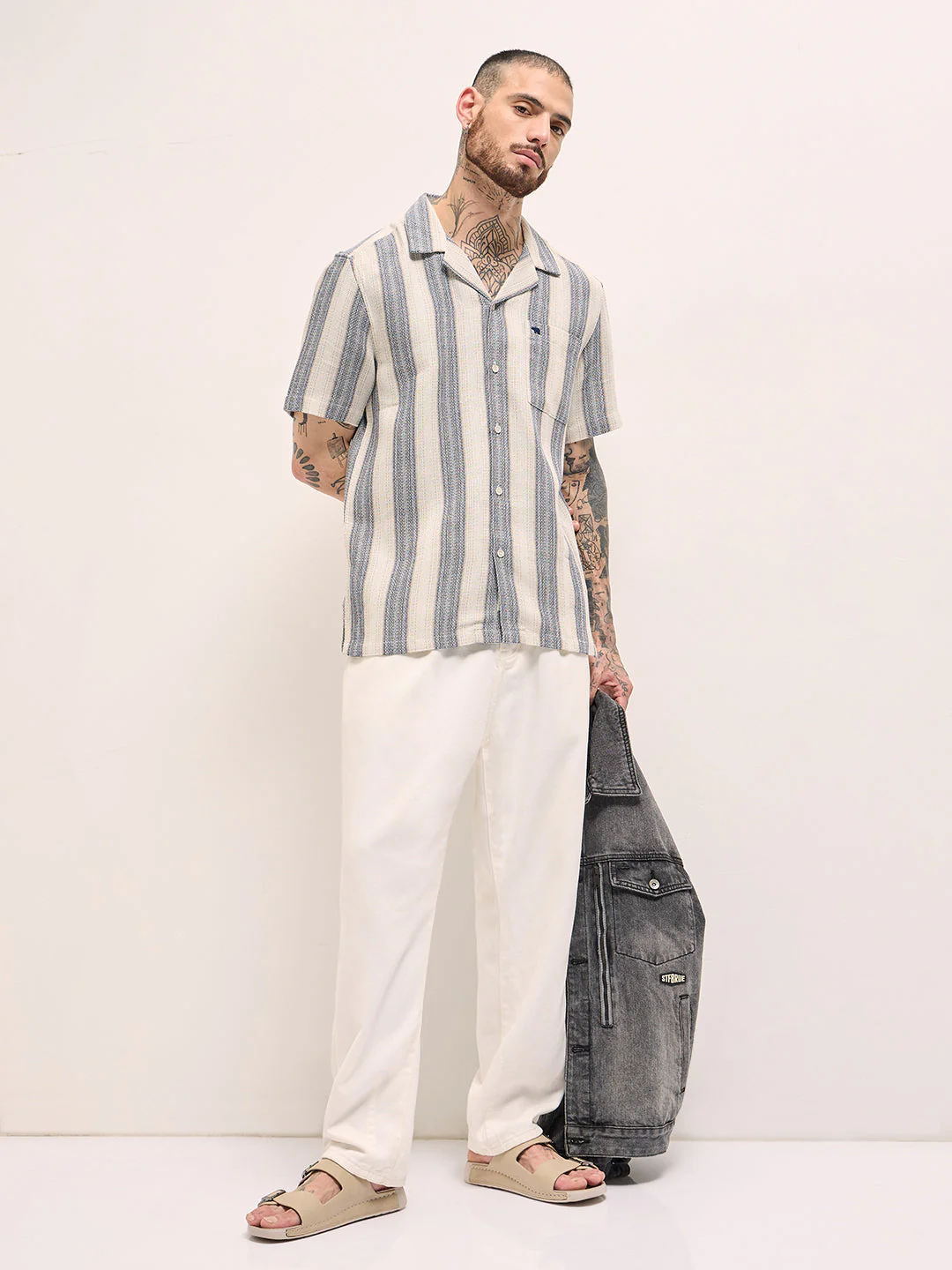 Men Striped Relaxed Fit Casual Shirt - Image 4