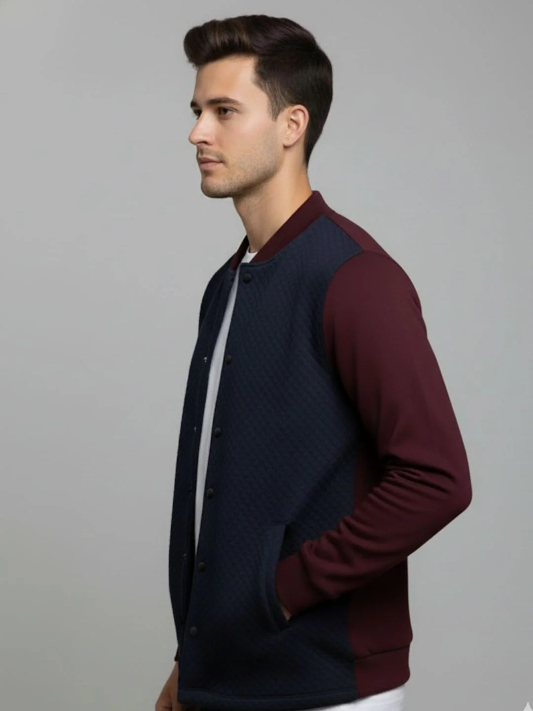 Men Colorblock Casual Jacket - Image 3
