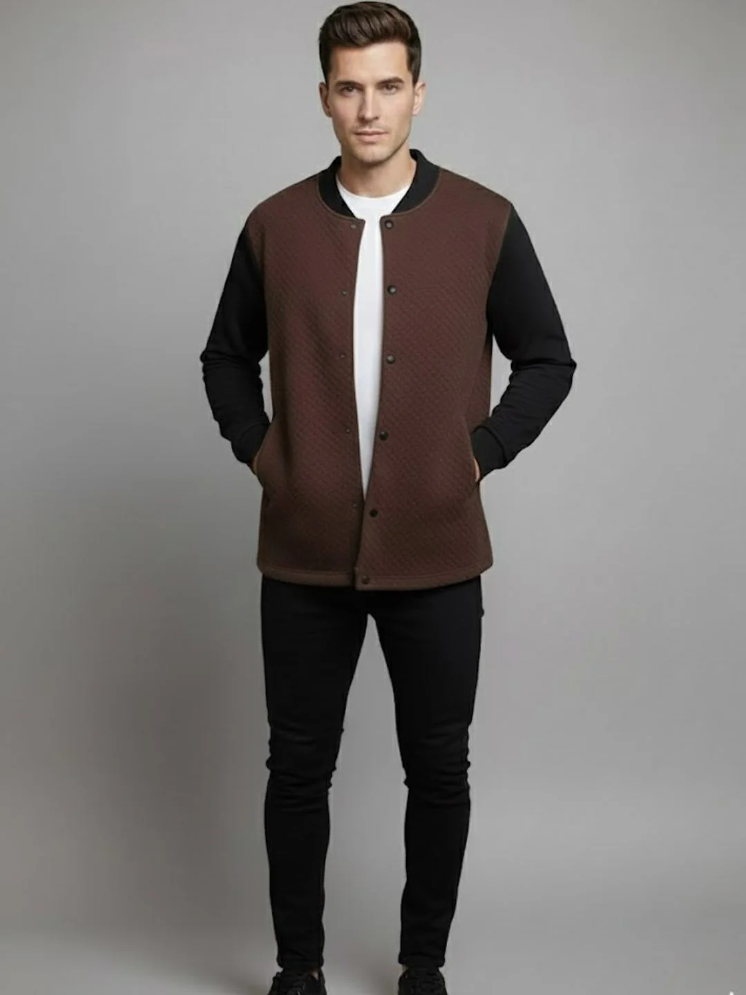 Men Colorblock Casual Jacket - Image 4