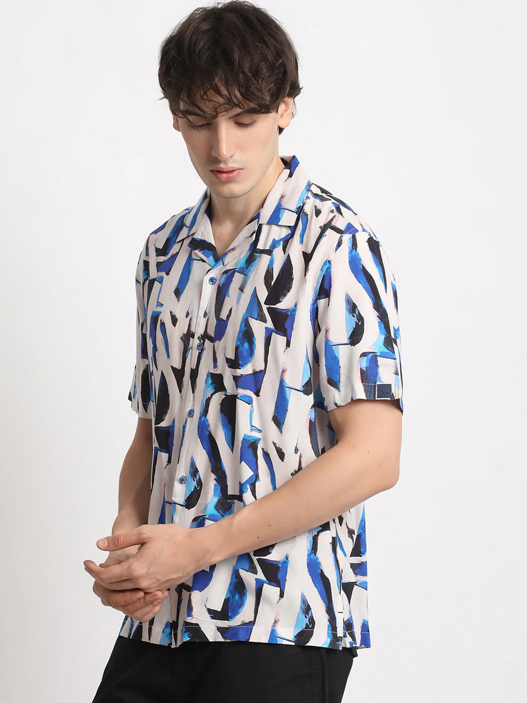 Men  Multi-Coloured Printed Regular Fit Casual Shirt - Image 3