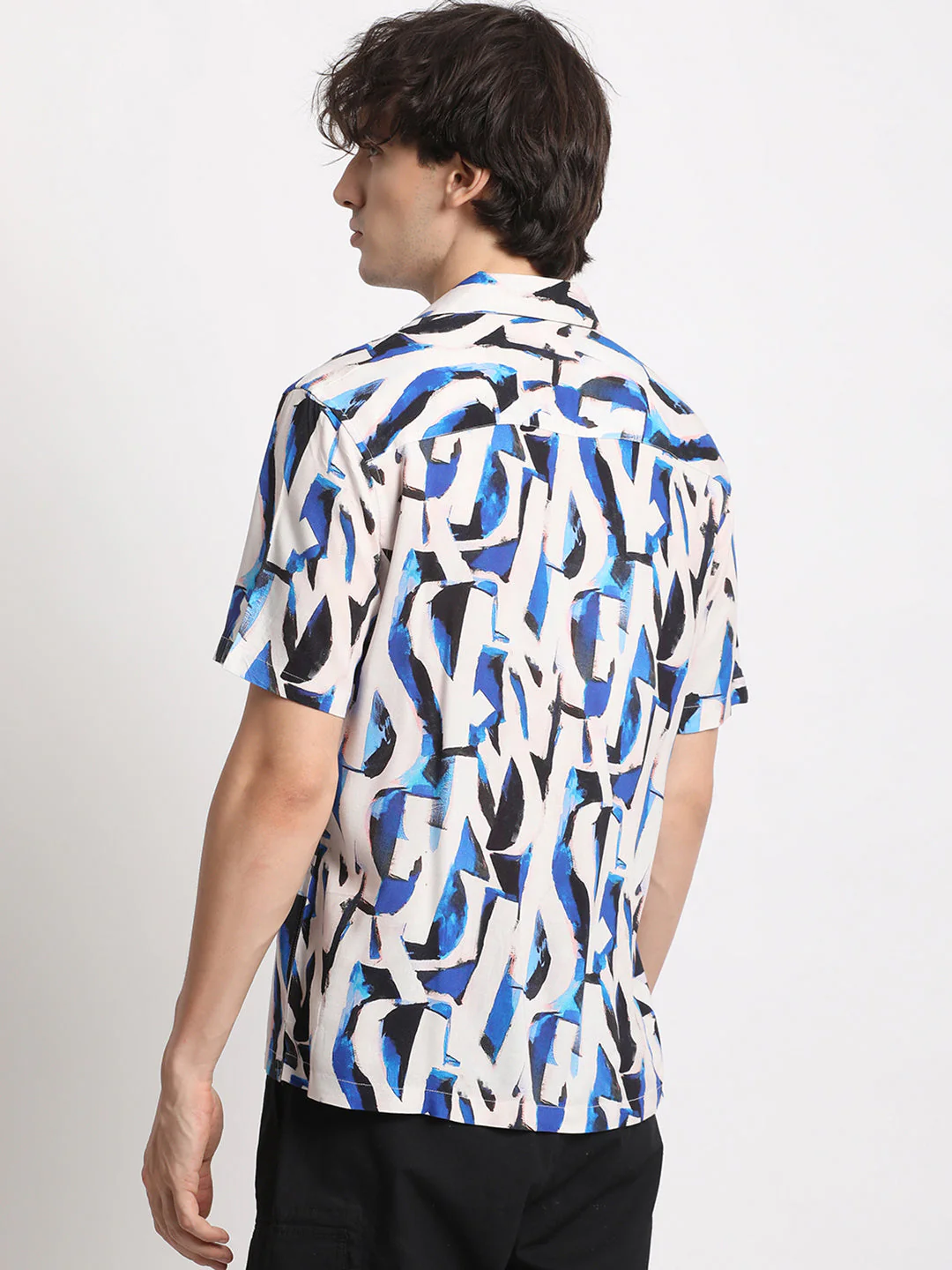 Men  Multi-Coloured Printed Regular Fit Casual Shirt - Image 4
