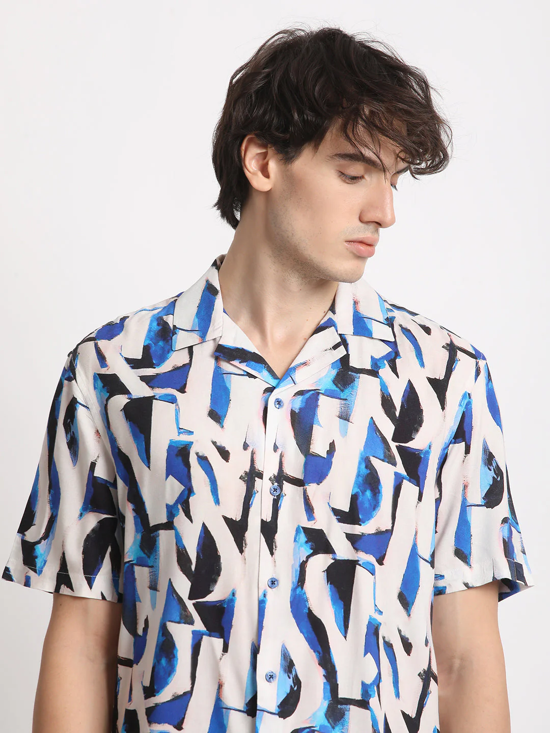 Men  Multi-Coloured Printed Regular Fit Casual Shirt - Image 6