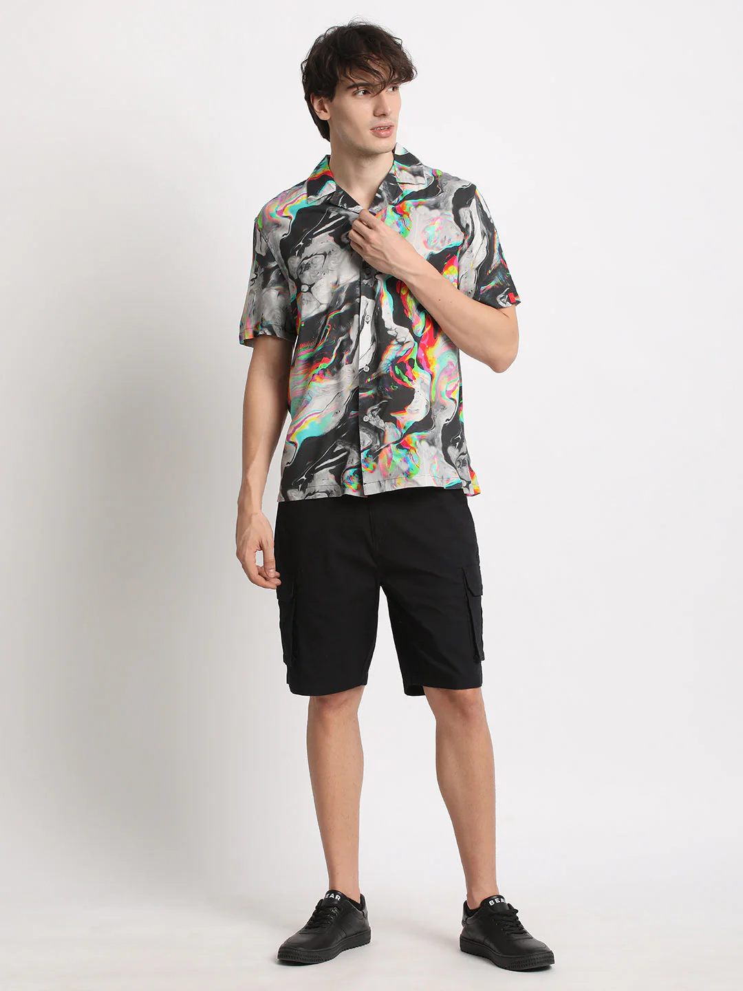 Men  Multi-Coloured Printed Regular Fit Casual Shirt - Image 5