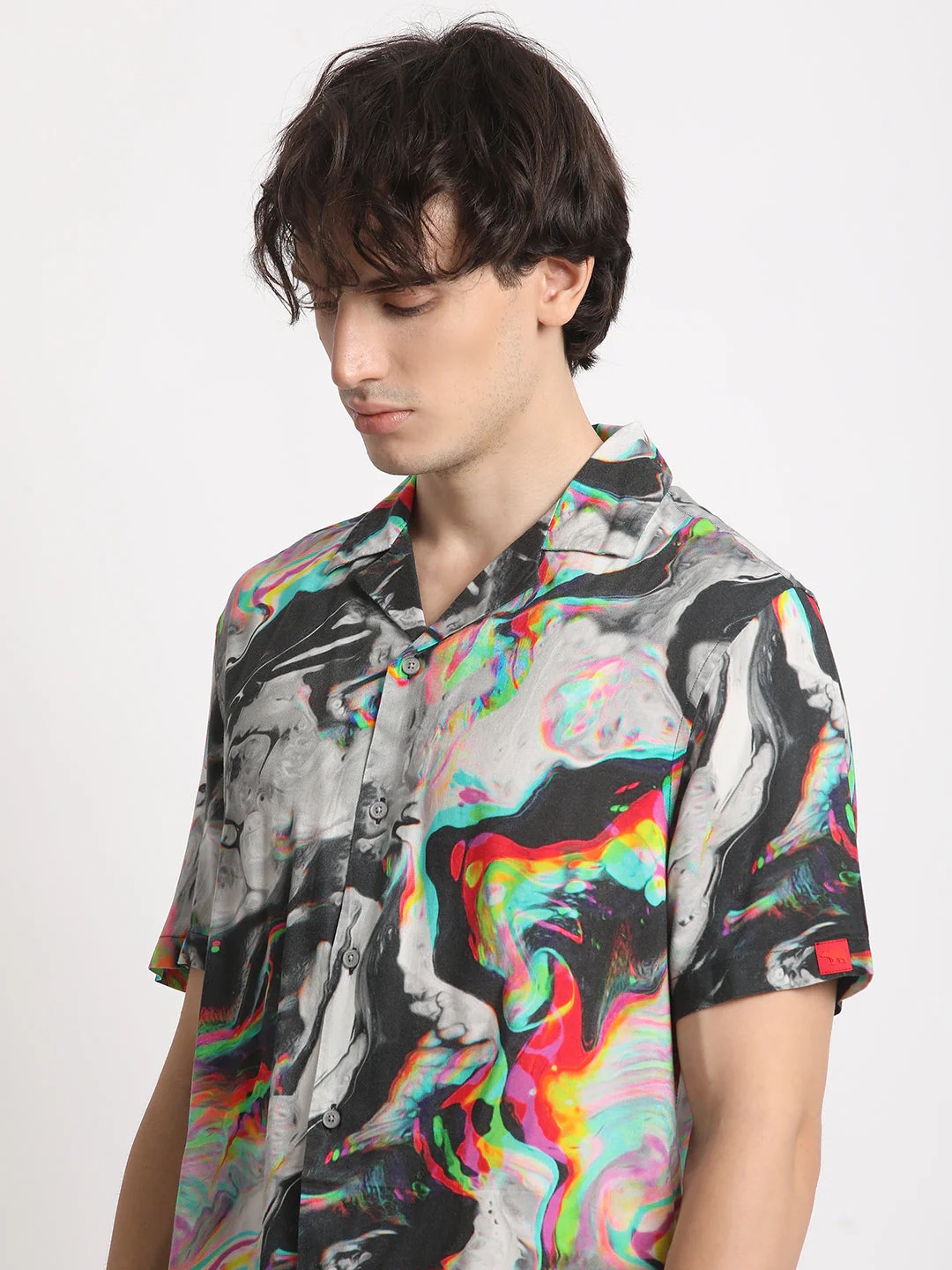 Men  Multi-Coloured Printed Regular Fit Casual Shirt - Image 6