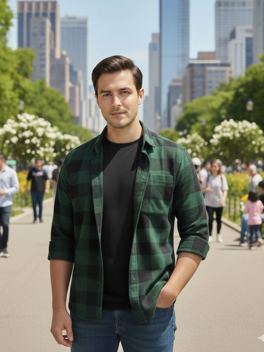 Men Multi Cut Away Collar Shirt - Image 4