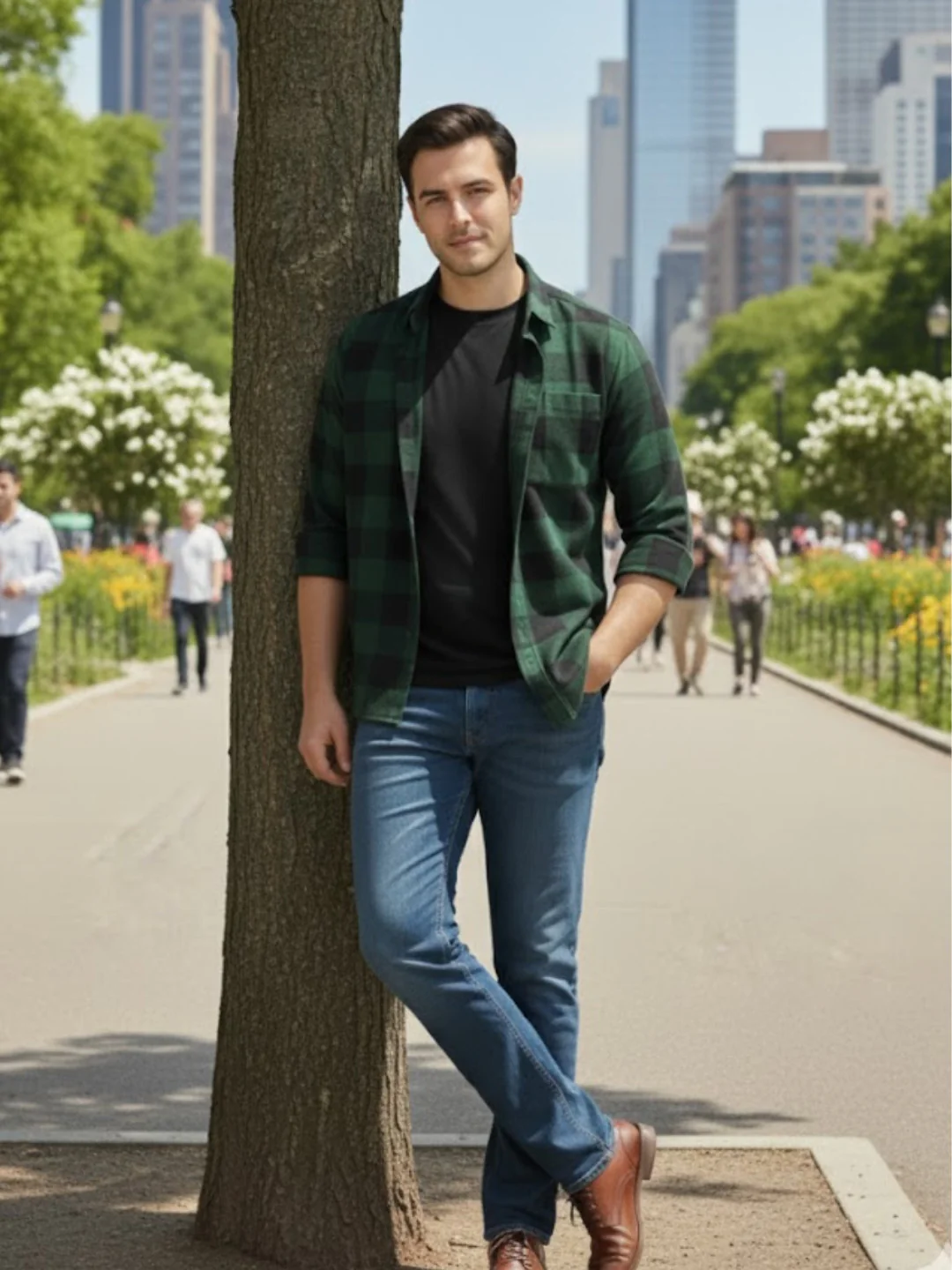 Men Multi Cut Away Collar Shirt - Image 5