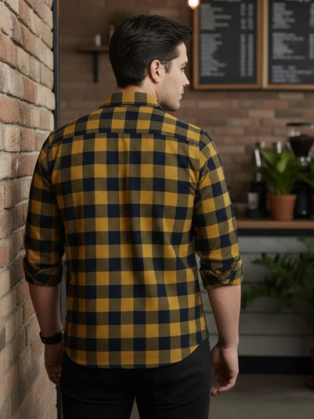 Men Multi Cut Away Collar Shirt - Image 2