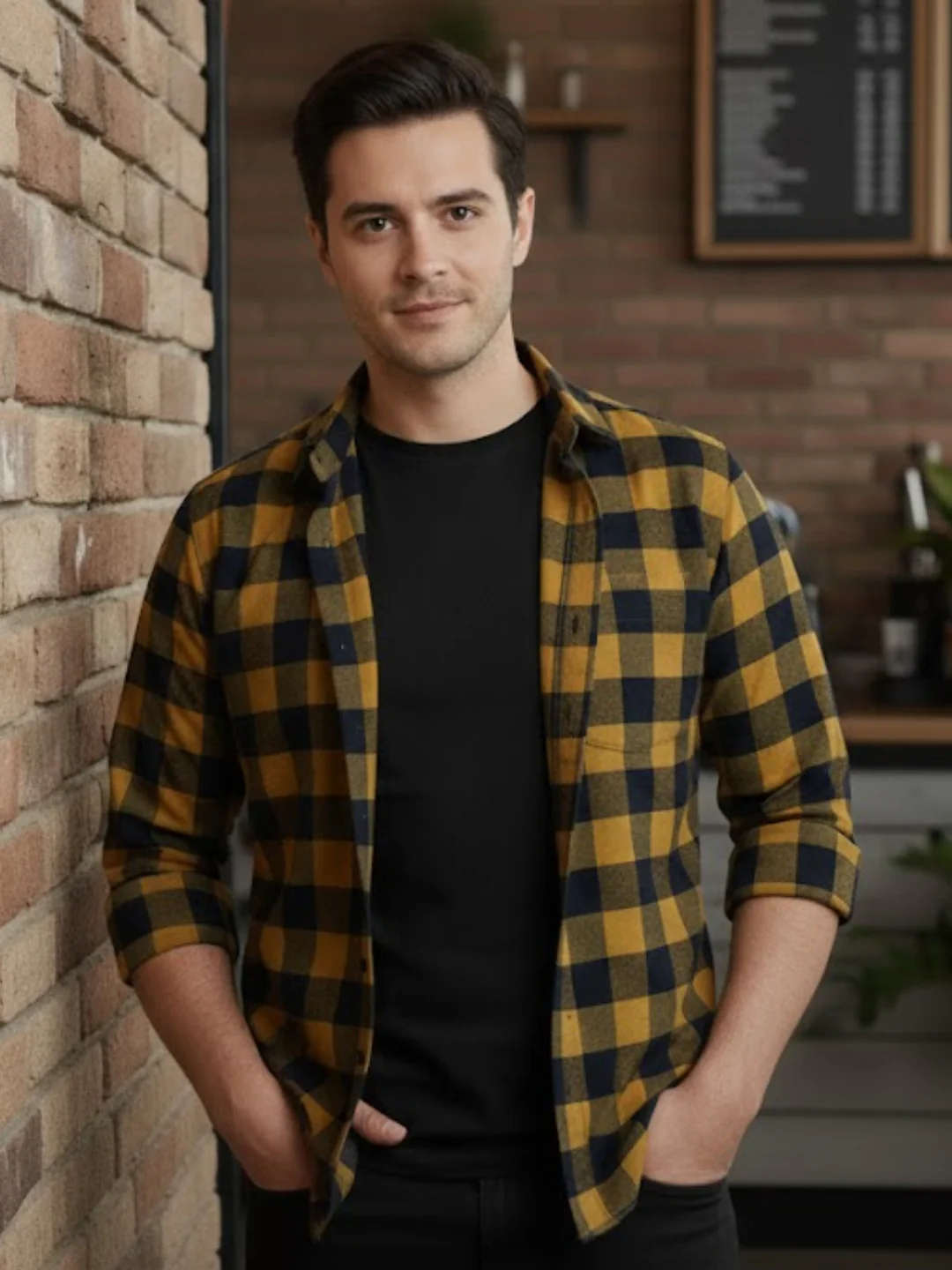 Men Multi Cut Away Collar Shirt - Image 4