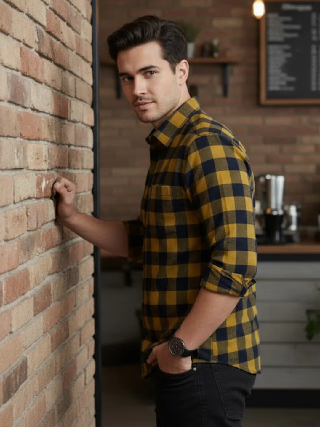 Men Multi Cut Away Collar Shirt - Image 6