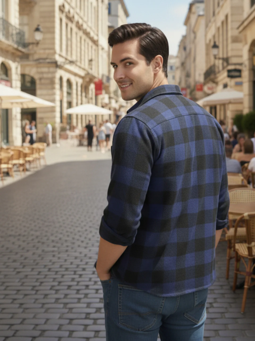 Men Multi Cut Away Collar Shirt - Image 2