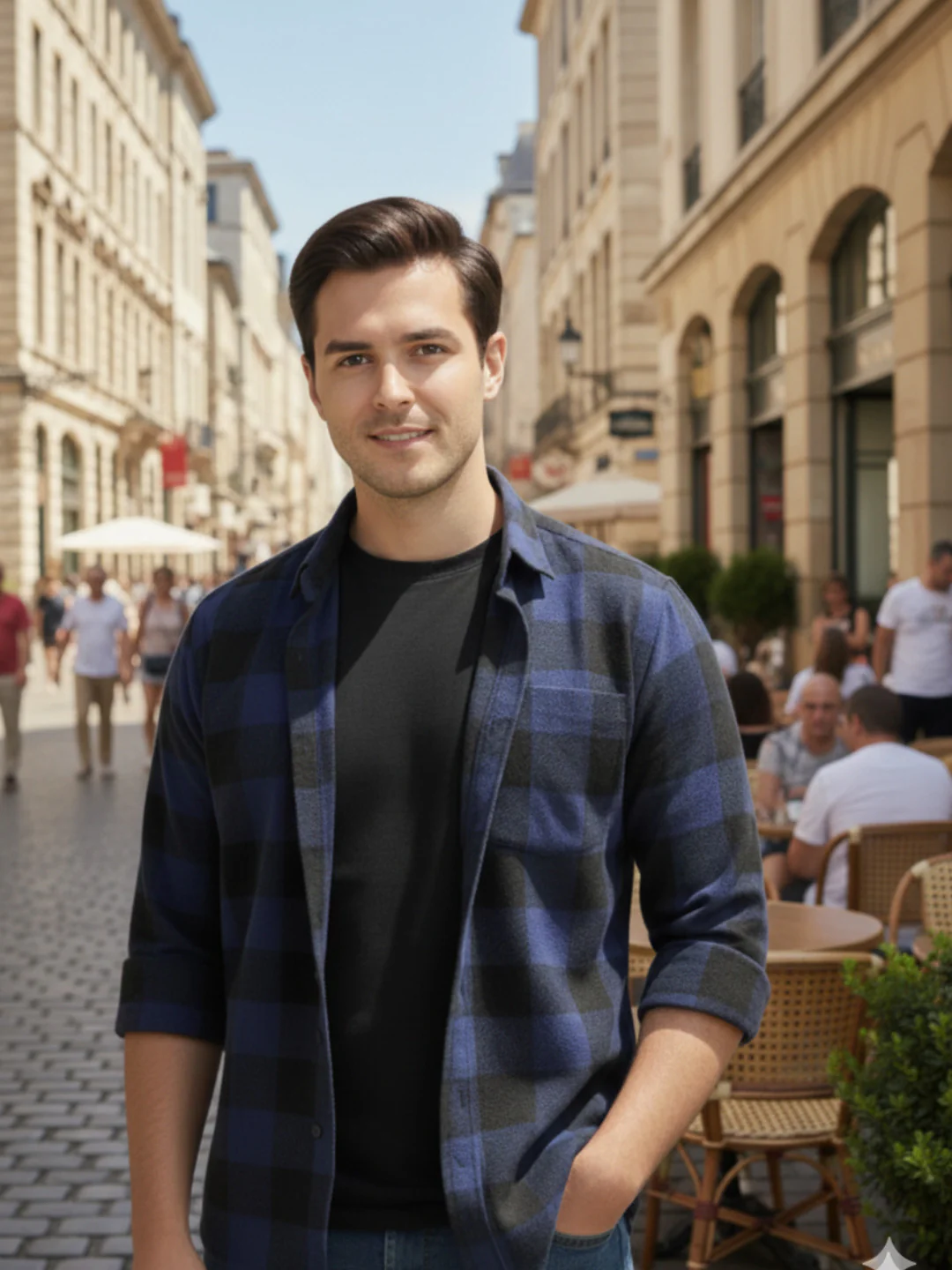 Men Multi Cut Away Collar Shirt - Image 4