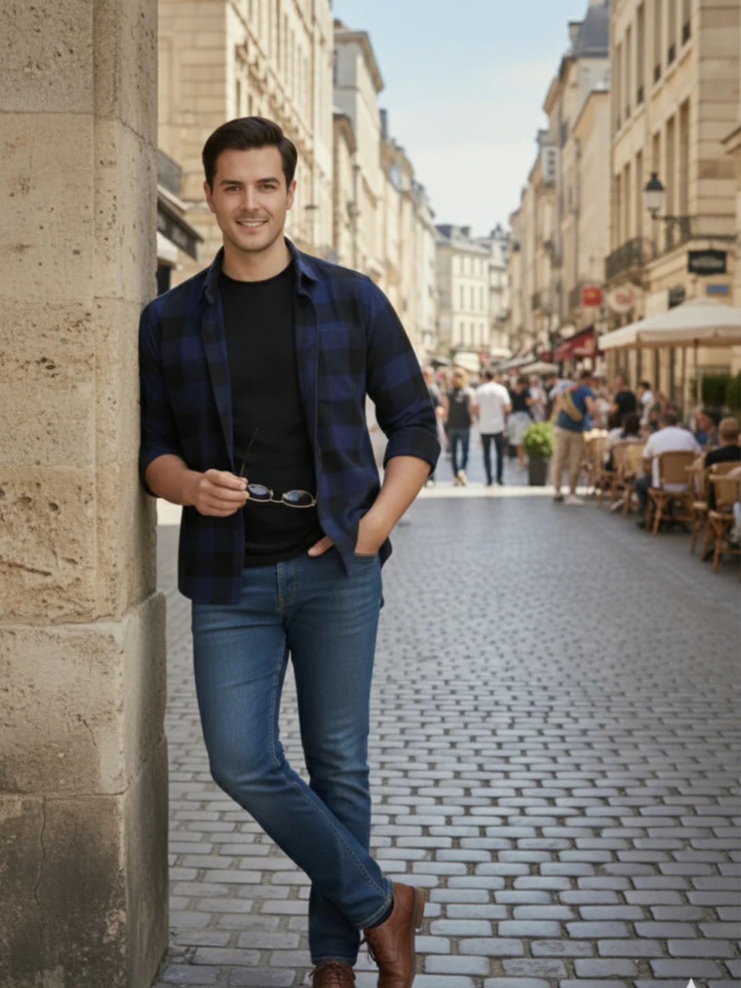 Men Multi Cut Away Collar Shirt - Image 5