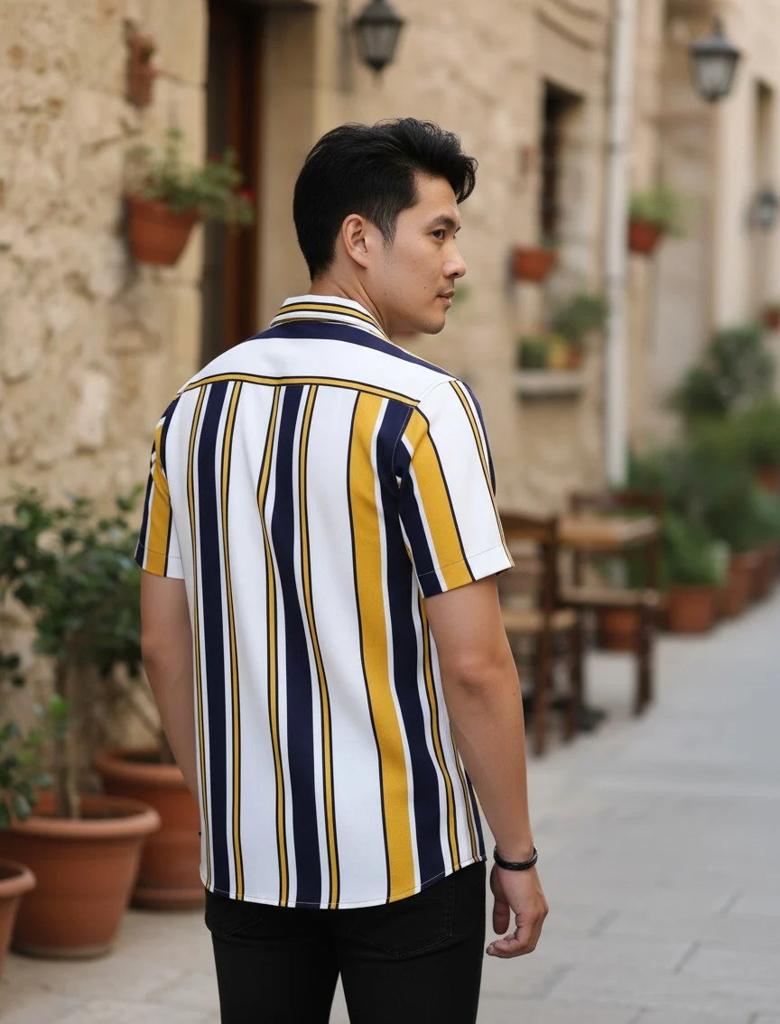 Men Multi Striped Shirt - Image 2