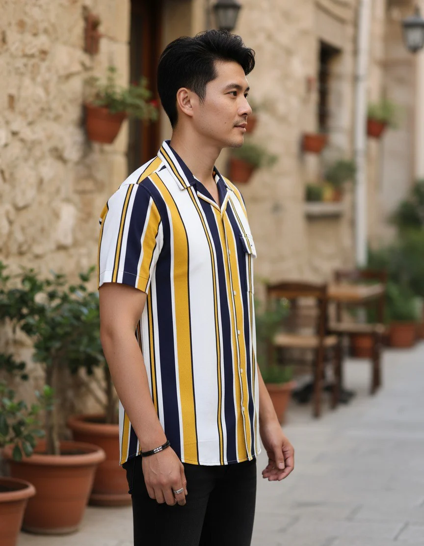 Men Multi Striped Shirt - Image 3