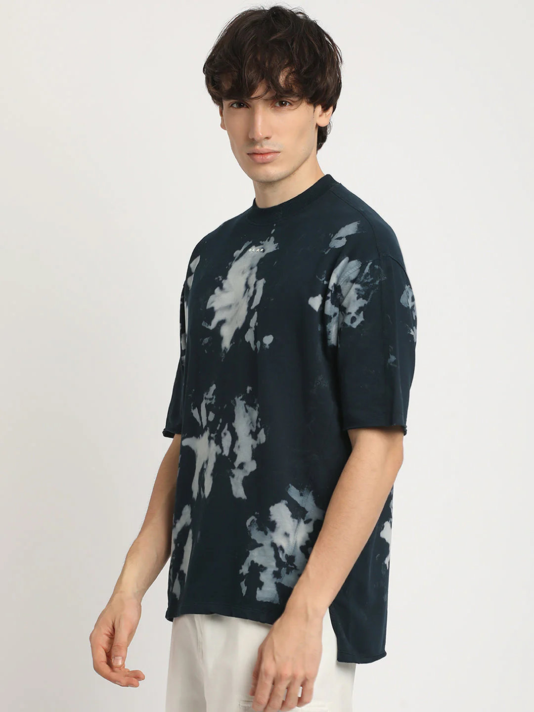 Men Multi Tie and Dye Oversized Fit Round Neck T-shirt - Image 2