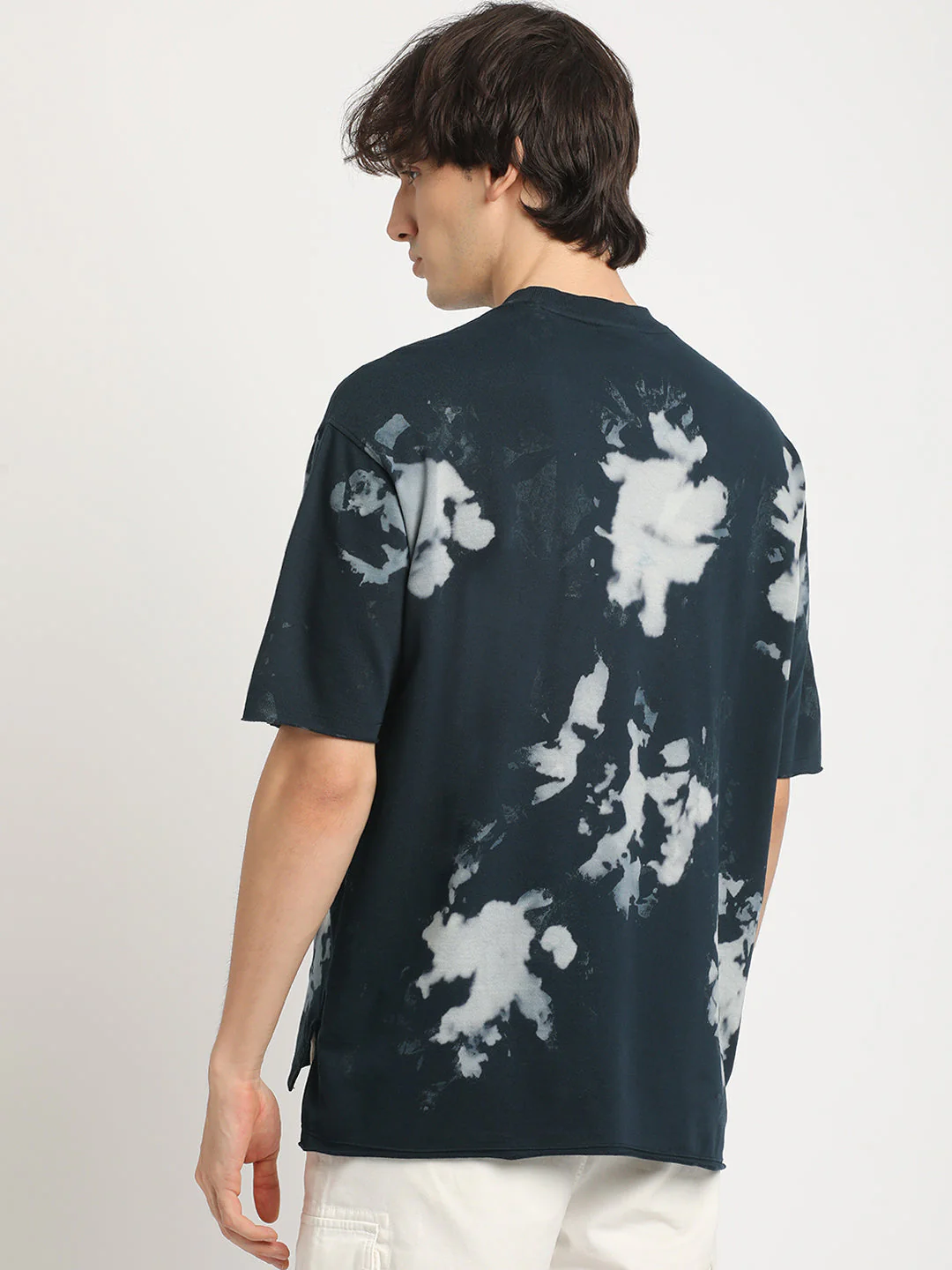 Men Multi Tie and Dye Oversized Fit Round Neck T-shirt - Image 3