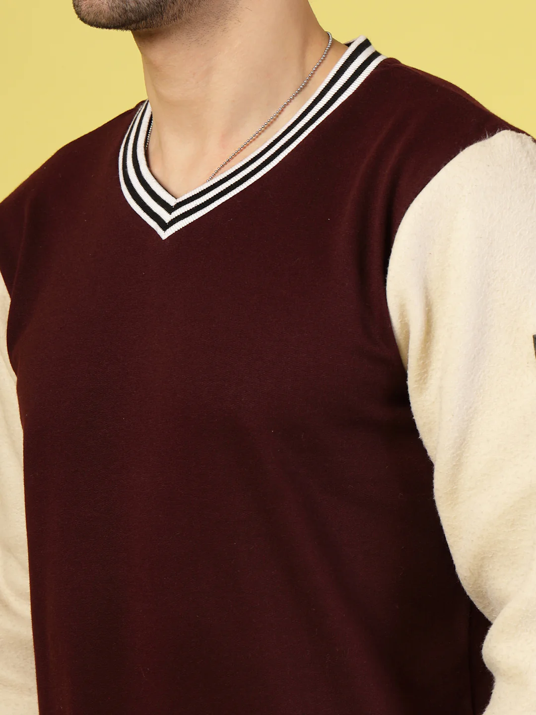 Men Multi V-Neck Sweatshirt - Image 3