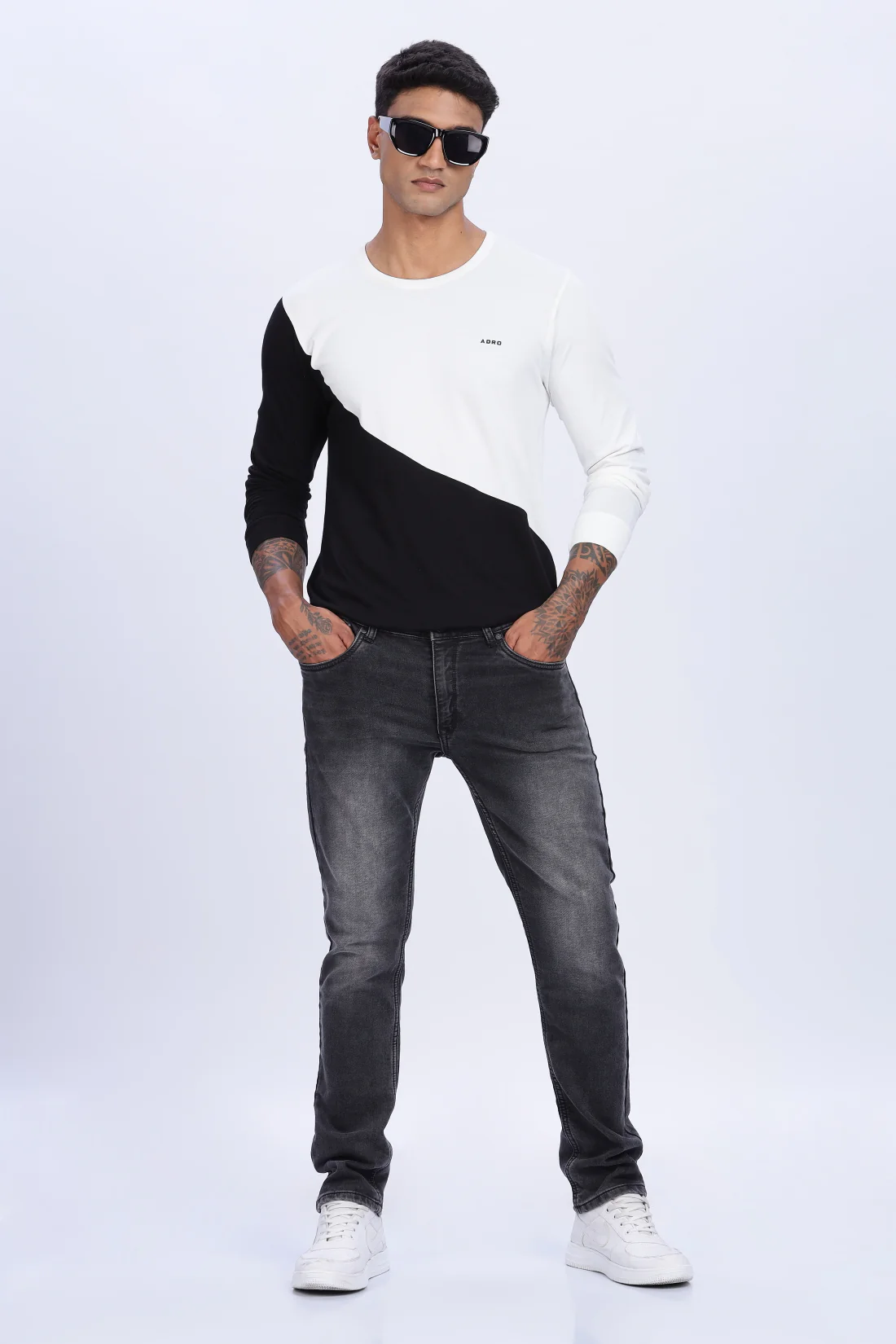 Men Multicolor Casual Relaxed Fit Round Neck T-Shirt - Image 2