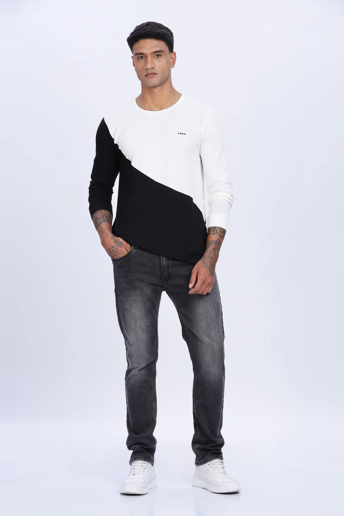 Men Multicolor Casual Relaxed Fit Round Neck T-Shirt - Image 7