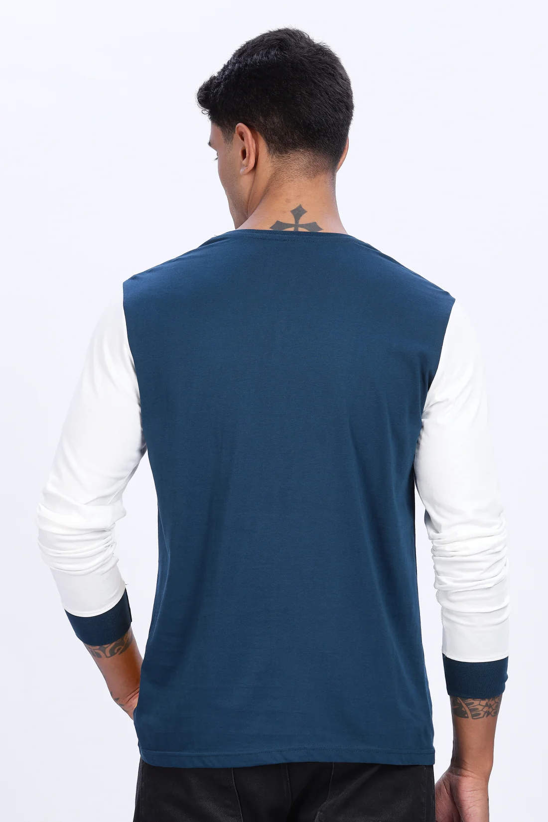 Men Multicolor Casual Trendy Full Sleeve Round Neck T-Shirt - Image 4