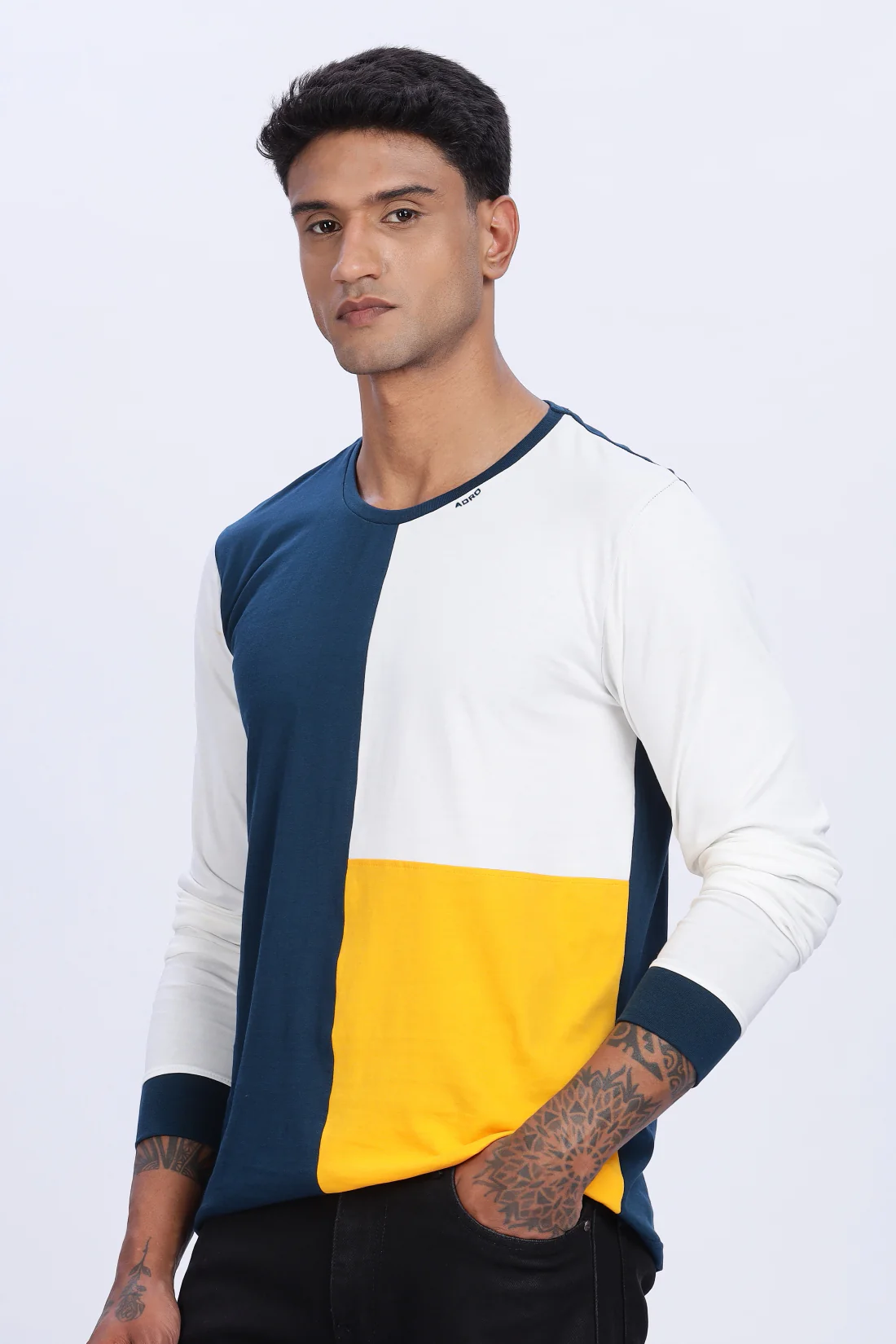 Men Multicolor Casual Trendy Full Sleeve Round Neck T-Shirt - Image 6