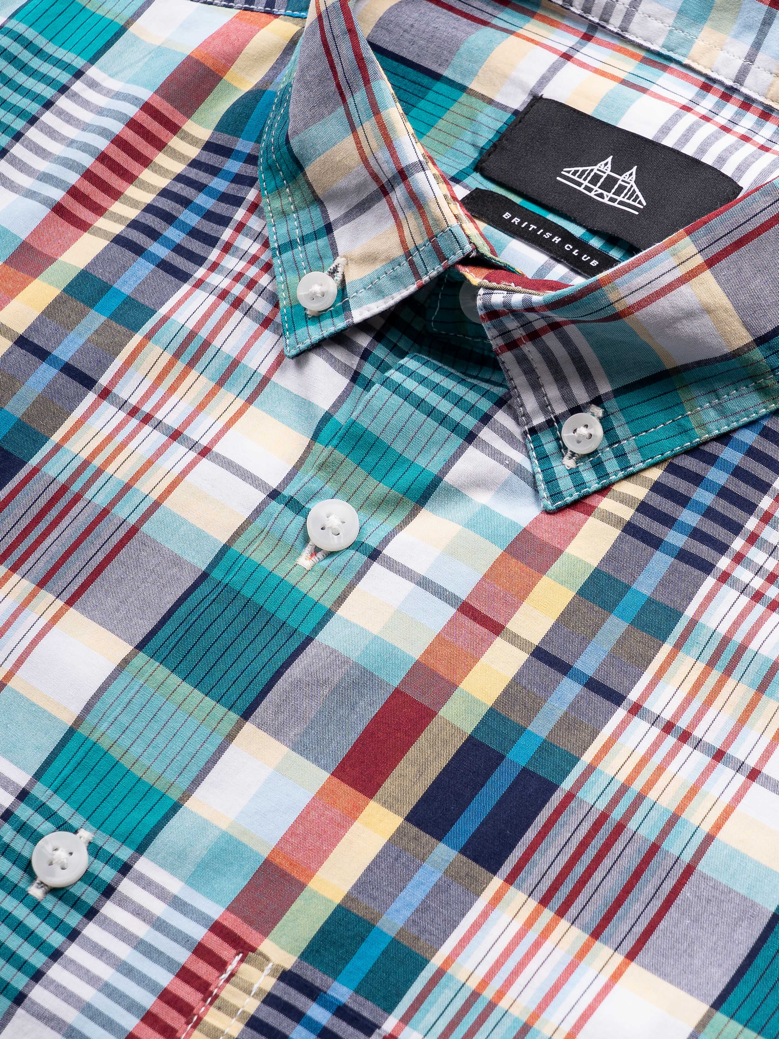 Men Multicolor Checked Shirt - Image 7