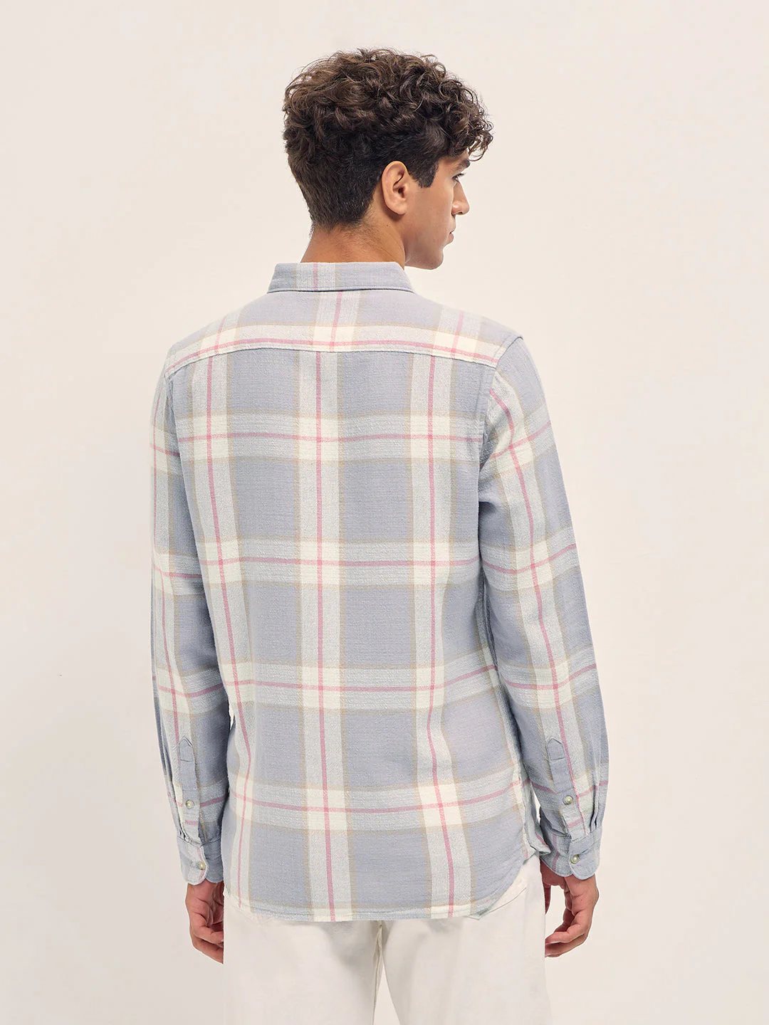 Men Multicolor Checked Slim Fit Casual Shirt - Image 2
