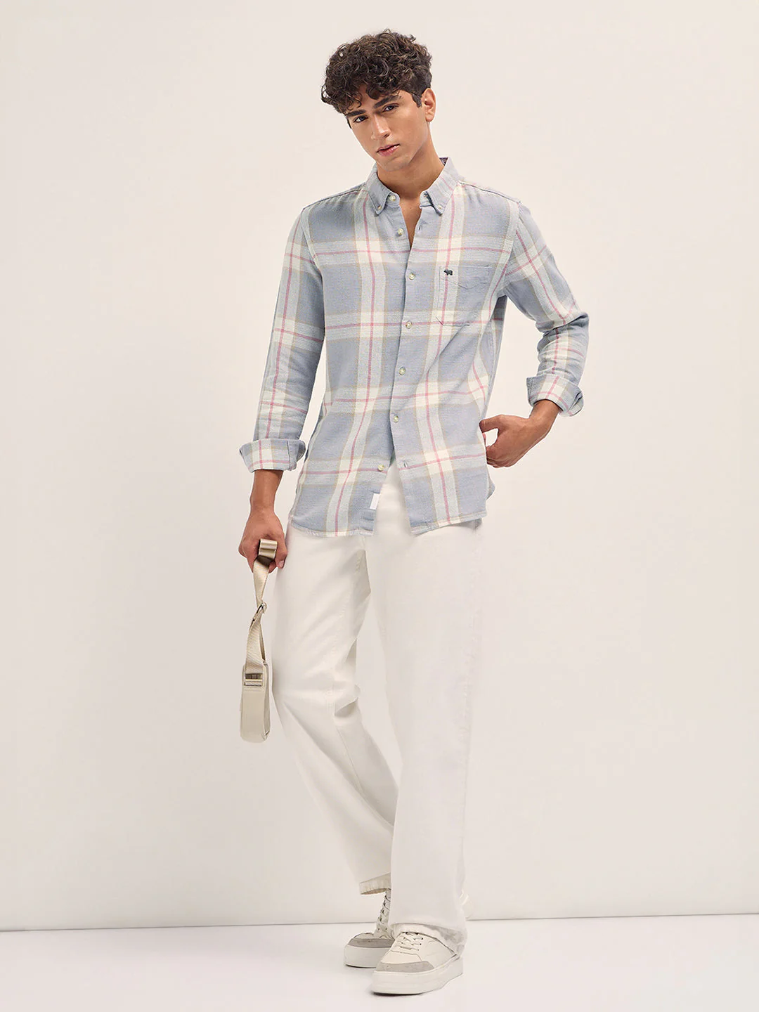 Men Multicolor Checked Slim Fit Casual Shirt - Image 4